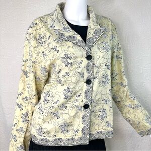 Great Cavalier VTG Embroidered Floral Button Front Lined Jacket